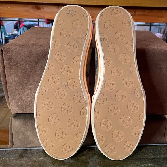 Tory Burch camo and orange loafers Sz 8 - Picture 7 of 8